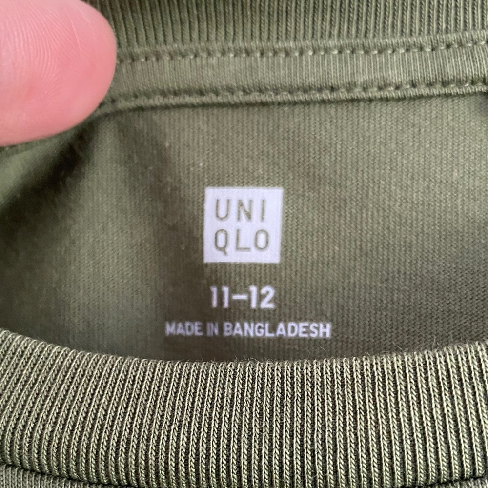 100% cotton Uniqlo Olive Green Sleeveless A-Line Mini Dress with pockets ! - Picture 3 of 5